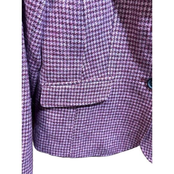 Women's Talbots Multi Color Houndstooth Blazer Riding Jacket Wool Career classic - Picture 4 of 10
